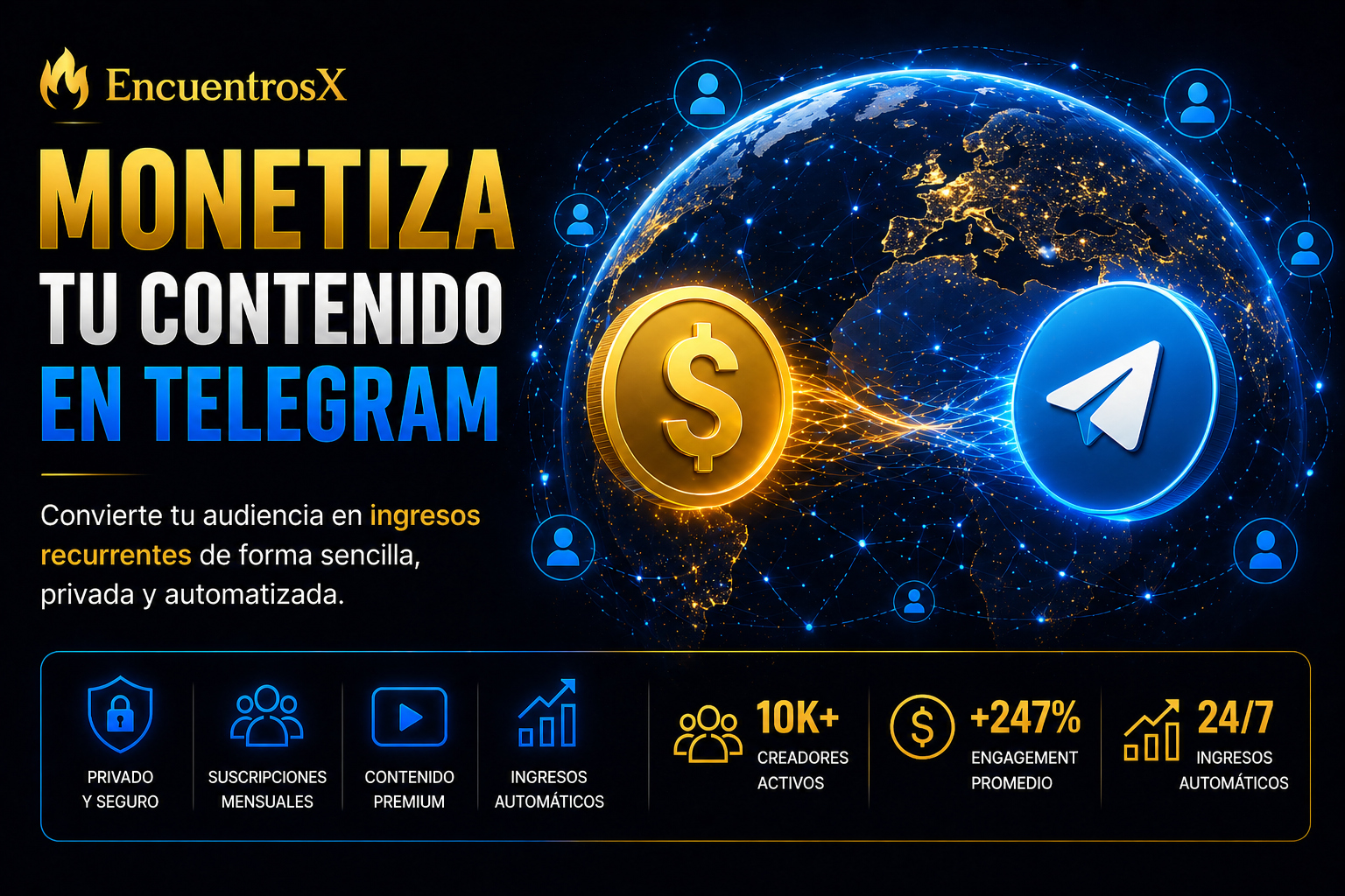 Monetiza tu contenido en Telegram